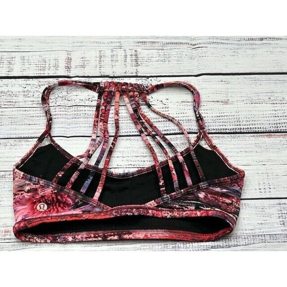 Lululemon Womens Lighten Up Sports Bra Strappy Stretch Yoga Gym Active Size 4 - Picture 2 of 6